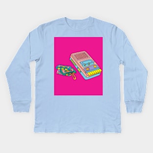 Old Colorful Stylish Retro Music Radios Kids Long Sleeve T-Shirt